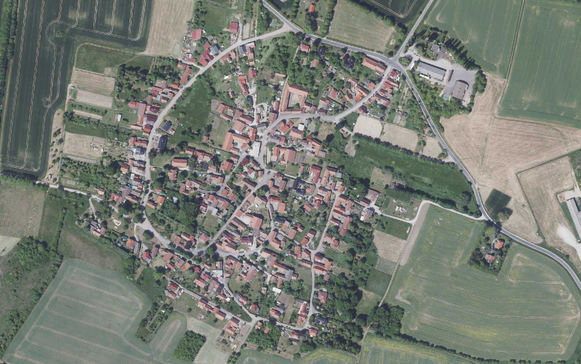 Luftbild des Pionierhauses
